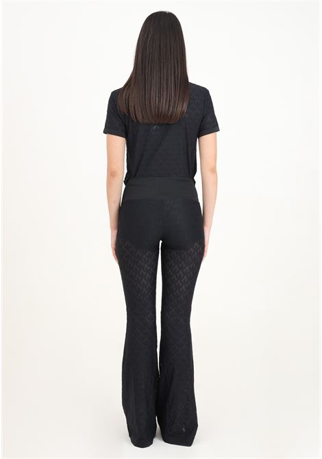 Pantalone sportivo FASHION MONOGRAM LACE FLARED nero da donna ADIDAS ORIGINALS | IT9727.